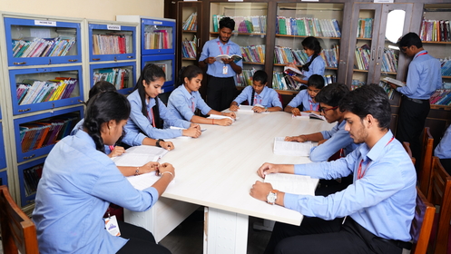 Omega Degree College Library Reading Area